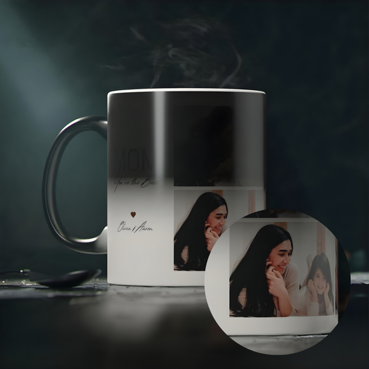 Personalized Heat Changing Magic Mug – Custom Photo & Message Temperature Sensitive Ceramic Coffee Mug (325 ml / 11 oz)