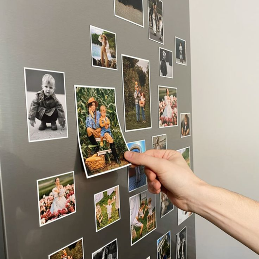 Personalized Photo Fridge Magnets (Set of 8) – Custom Polaroid Style & Mini Square Magnetic Prints