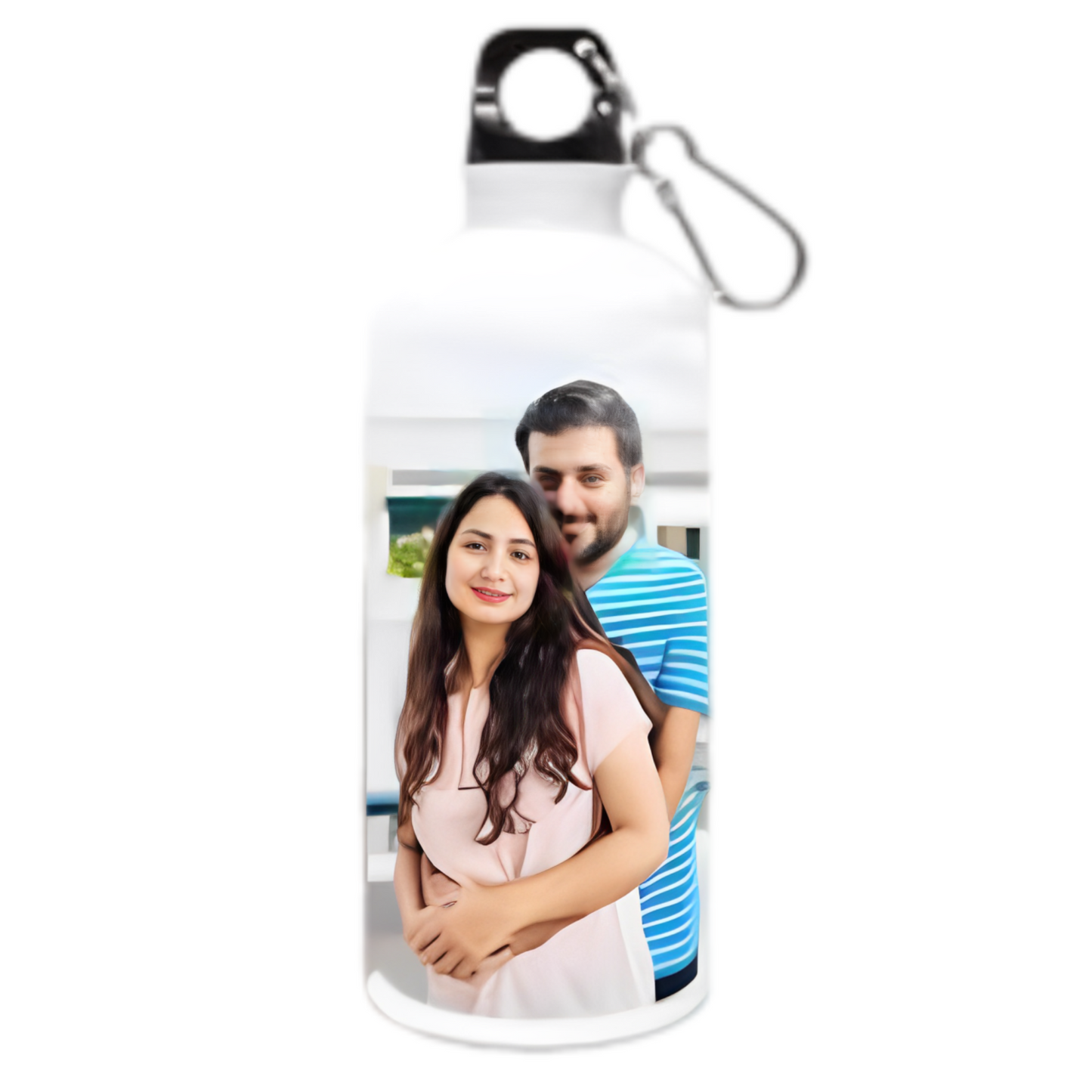 Customized Photo Printed Sipper Water Bottle – White - Best Quality